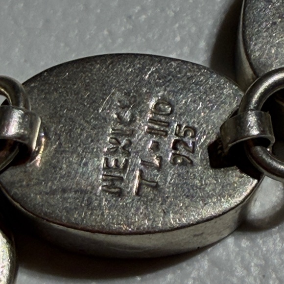 Taxco 925 Sterling Oval Turquoise Toggle Bracelet 7.5" (2) - Picture 3 of 8